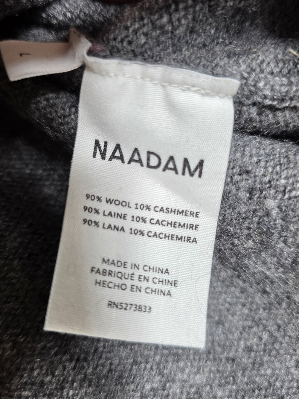 NADAM Premium Cashmino Utility Henley Sweater SIZE L MSRP $350 - Picture 9 of 9